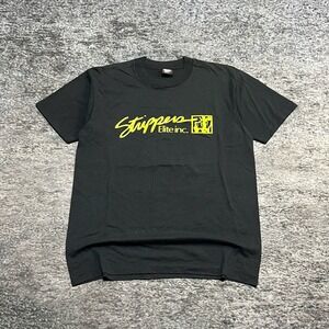 Vintage 90s Strippers Elite Inc. T Shirt Mens Large Black Screen Stars Best